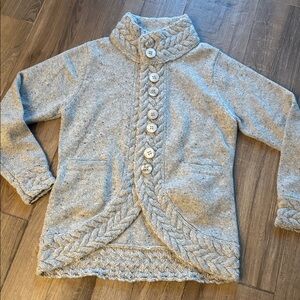 Irelandseye Cozy Gray Button-Up Cardigan Made in Ireland